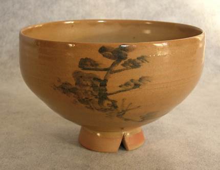 虫明焼 手付き花入 岡山県無形文化財保持者作品